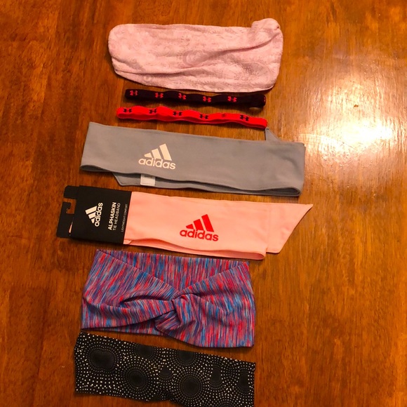 adidas Accessories - 7 Headbands - includes Adidas & Under Armour